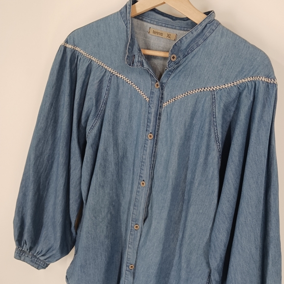 Tennis Chambray Button Down Shirt - Picture 2 of 5